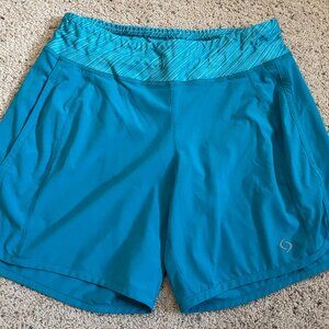 Turquoise Moving Comfort Women's Running/Workout Shorts Size Small